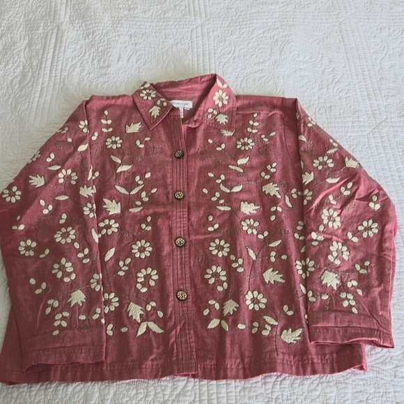 Coldwater Creek Jackets & Blazers - Coldwater Creek Embroidered Shirt Jacket